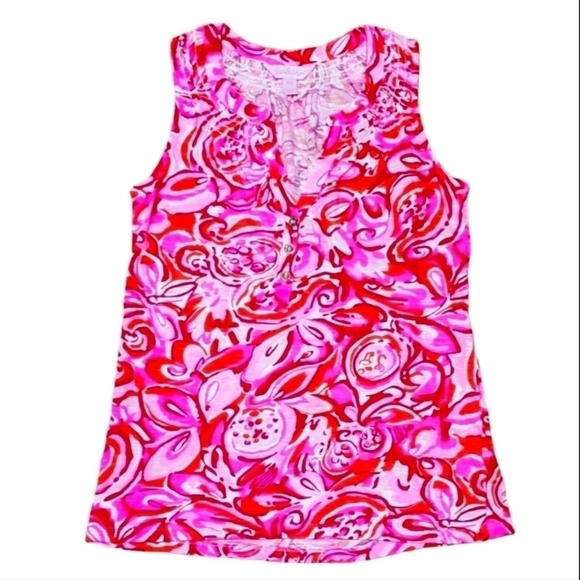 Lilly Pulitzer small Essie Top floral - Picture 1 of 11